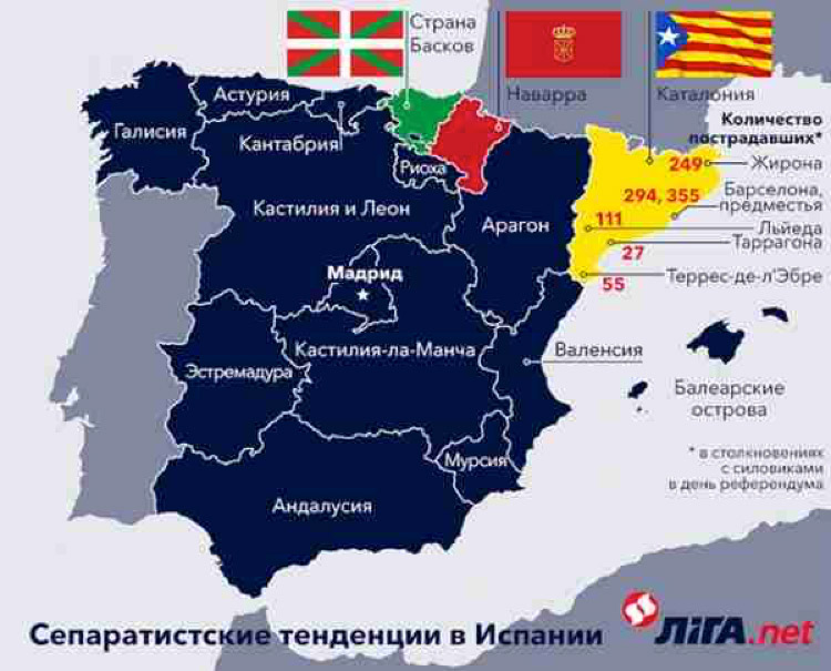 Баски страна карта. Страна Басков на карте Испании. Сепаратизм в Испании карта. Сепаратистские движения в Испании на карте. Каталония в Испании регион.